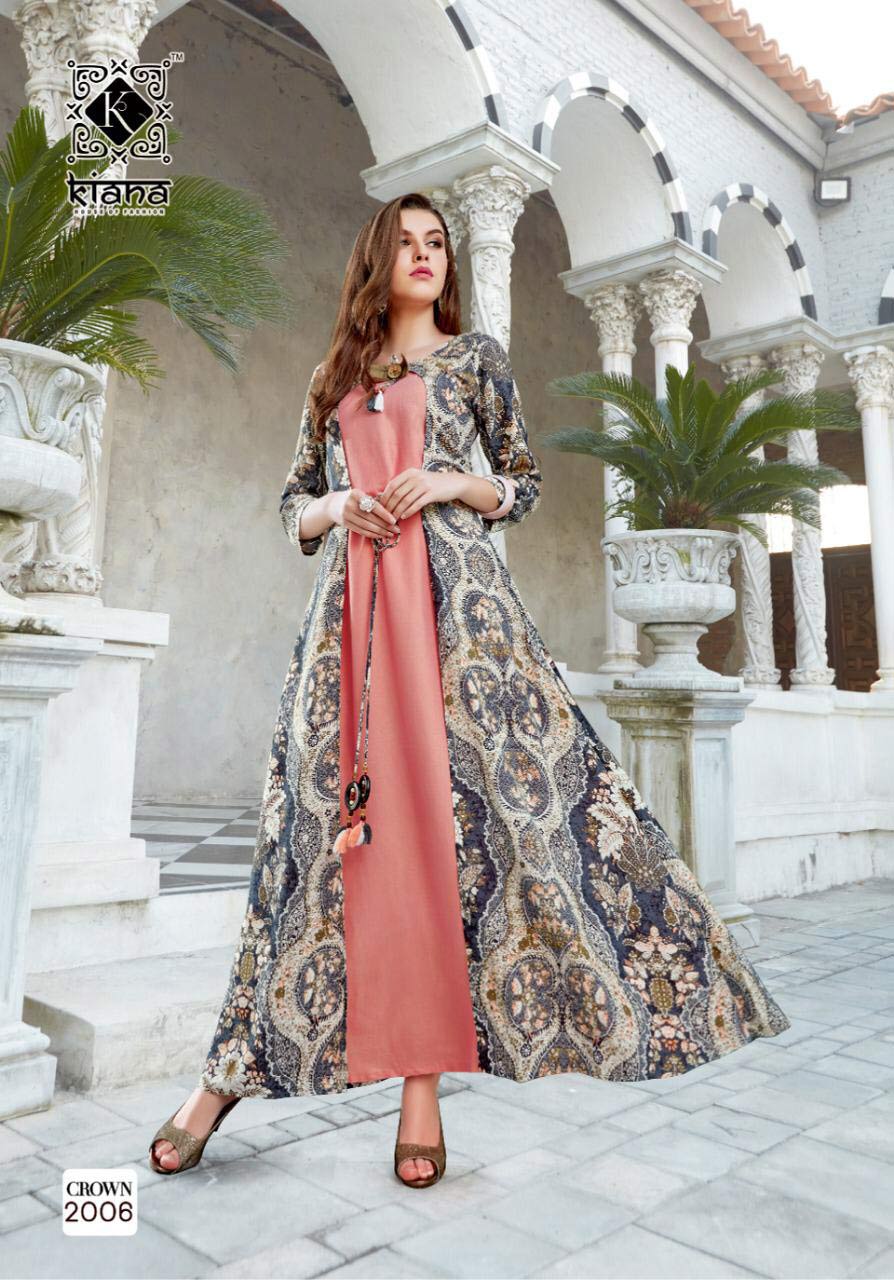 Crown Vol-2 Kiana Hand Block Print Embroidery Kurti Crown Vol-2 Kiana Hand Block Print Embroidery Kurti